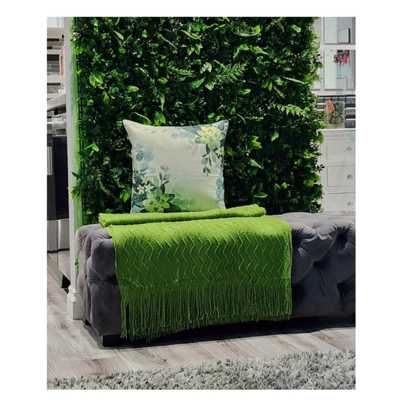 Decorative Throw Pillow Covers Green Spring Summer Floral Farmhouse Decor 18x18 - Picture 4 of 8